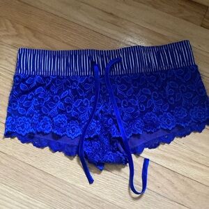 Dark purple lacy sleep shorts